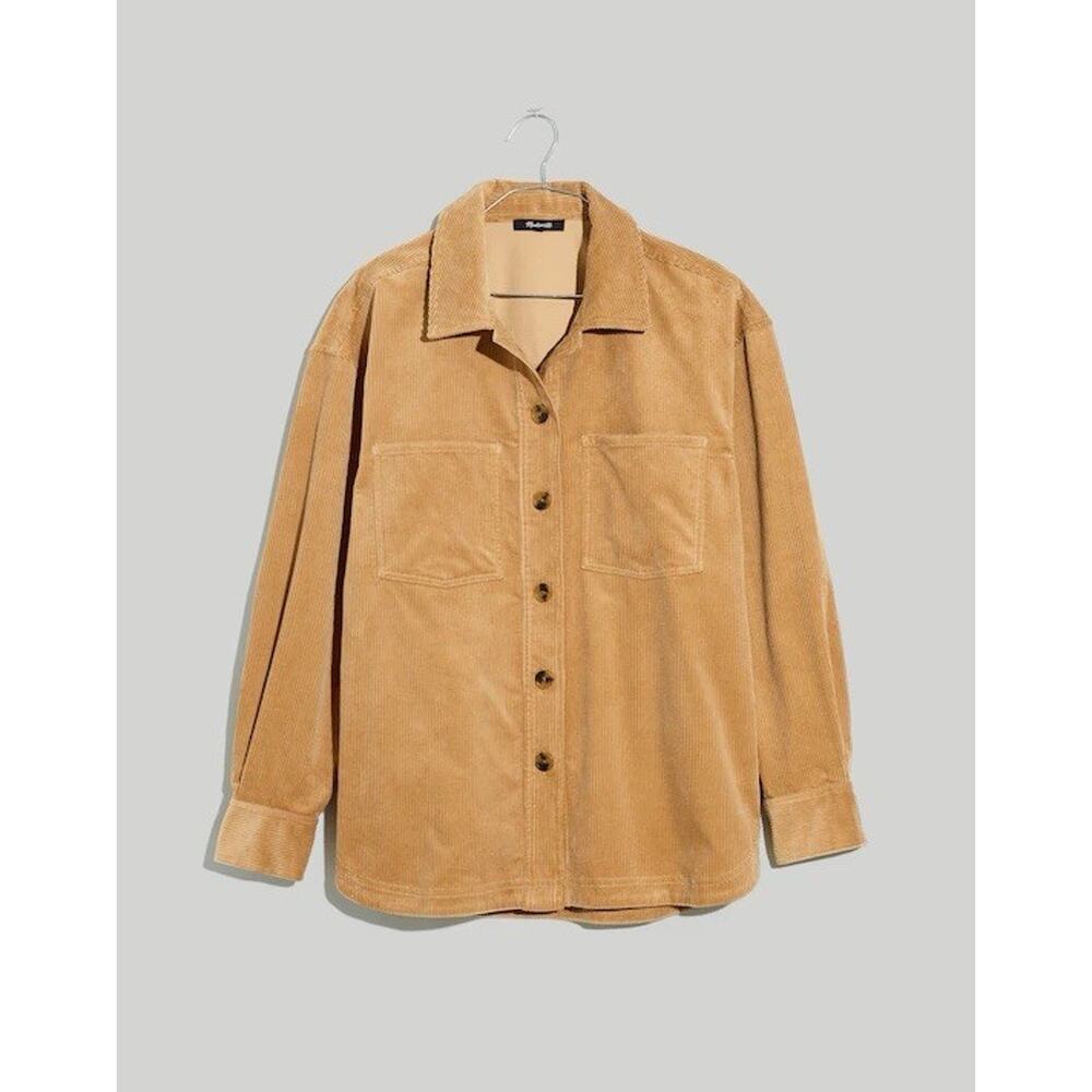 Madewell Women’s Size XS Kentwood Corduroy Oversized Jacket Tan Brown Shacket